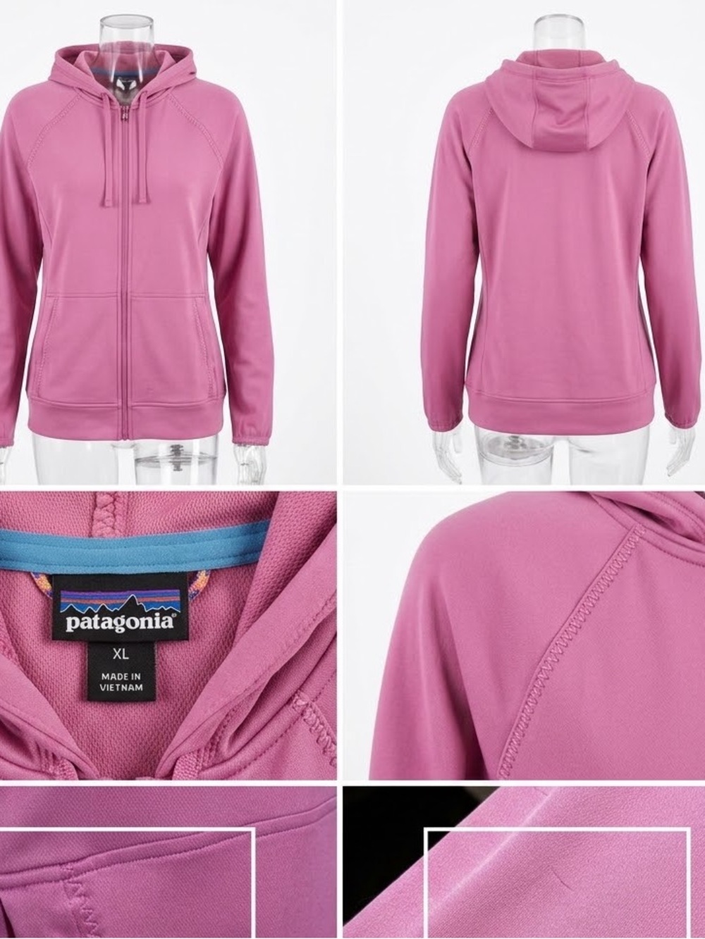 Patagonia Women’s Rose-Pink Full Zip Hoodie